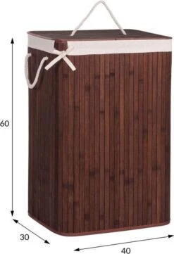 Springos Wasmand | Met Deksel | Opvouwbaar | 72 Liter | Met Uitneembare Waszak | Wasmand | Bruin -Sparkle home Winkel 820x1200 1