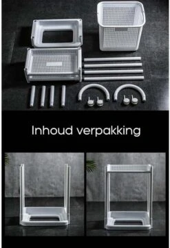 Wasmand Op Wielen - Badkamer Organizer - 3 Lagen - Afneembare Wasmand - Wit -Sparkle home Winkel 820x1200 2