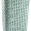 Grote Rotan Wasmand/opbergmand Met Deksel 60 Liter In Kleur Lichtgroen - Kunststof - L35 X B43 X H62 Cm - Wasmanden