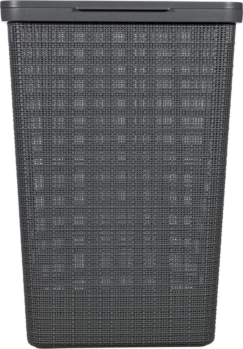 Curver Jute Wasmand Met Deksel - 58L - Donkergrijs 11 Curver Jute Wasmand Met Deksel - 58L - Donkergrijs - Afbeelding 9