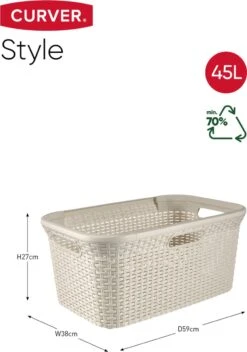 Curver Style Wasmand - 45L - Vintage Wit -Sparkle home Winkel 843x1200 3