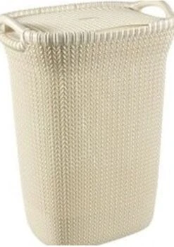 Curver Knit Wasmand Met Deksel - 57L - Oasis White -Sparkle home Winkel 848x1200 1