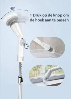 Elektrische Scrubber - Veelzijdige Schrobborstel - Elektrische Schoonmaakborstel - Binnen En Buiten Schoonmaken -Sparkle home Winkel 859x1200 3