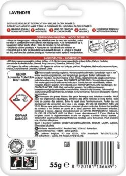 Glorix Power 5 Toiletblokken - Lavendel - 9 Stuks - Voordeelverpakking -Sparkle home Winkel 860x1200