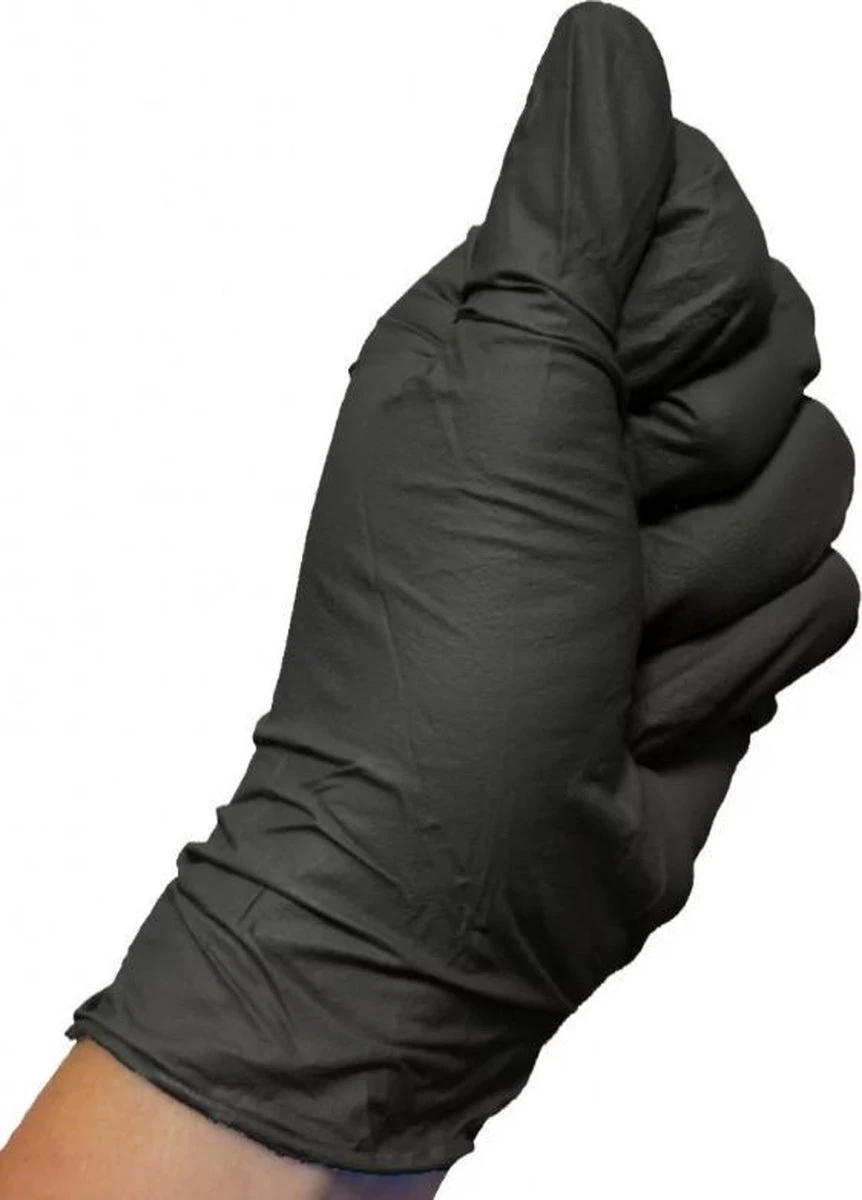 Handschoenen Wegwerp Nitril - Latex Vrij - Ongepoederd - Zwart - Maat XL - 100 Stuks 4 Handschoenen Wegwerp Nitril - Latex Vrij - Ongepoederd - Zwart - Maat XL - 100 Stuks - Afbeelding 2