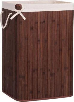 Springos Wasmand | Met Deksel | Opvouwbaar | 72 Liter | Met Uitneembare Waszak | Wasmand | Bruin -Sparkle home Winkel 867x1200