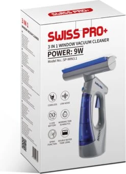 Swiss Pro+ Ruitenreiniger 3 In 1 WV 2 Blue Edition Window Vac - Ca. 120 M² - Waterzuiger - Incl. Smalle Zuigmond - Oplaadbaar - Raamwisser - Streeploos - Clicksystem - 2 Microvezeldoekjes - Met Sprayfunctie - Low Noise - Hepafilter 16 Swiss Pro+ Ruitenreiniger 3 In 1 WV 2 Blue Edition Window Vac - Ca. 120 M² - Waterzuiger - Incl. Smalle Zuigmond - Oplaadbaar - Raamwisser - Streeploos - Clicksystem - 2 Microvezeldoekjes - Met Sprayfunctie - Low Noise - Hepafilter -Sparkle home Winkel 870x1200 4
