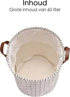 Merkloos Wasmand - Opbergzak - 60L - Waterproof - Zwart/wit -Sparkle home Winkel 876x1200 2