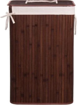 Springos Wasmand | Met Deksel | Opvouwbaar | 72 Liter | Met Uitneembare Waszak | Wasmand | Bruin -Sparkle home Winkel 877x1200 3