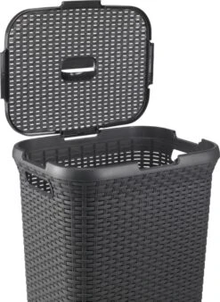 Curver Style Wasmand Met Deksel - 60L - 2 Stuks - Antraciet -Sparkle home Winkel 878x1200 1