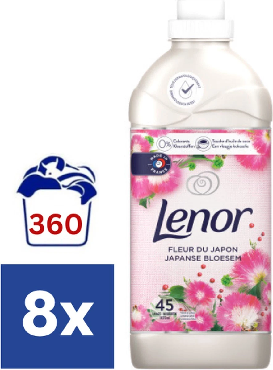Lenor Japanse Bloesem Wasverzachter - 8 X 1.03 L (360 Wasbeurten) 3 Lenor Japanse Bloesem Wasverzachter - 8 X 1.03 L (360 Wasbeurten)