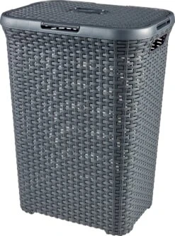 Curver Style Wasmand Met Deksel - 60L - 2 Stuks - Antraciet -Sparkle home Winkel 887x1200 1