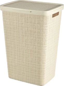 Curver Jute Wasmand Met Deksel 58L - 2 Stuks - Gebroken Wit -Sparkle home Winkel 891x1200