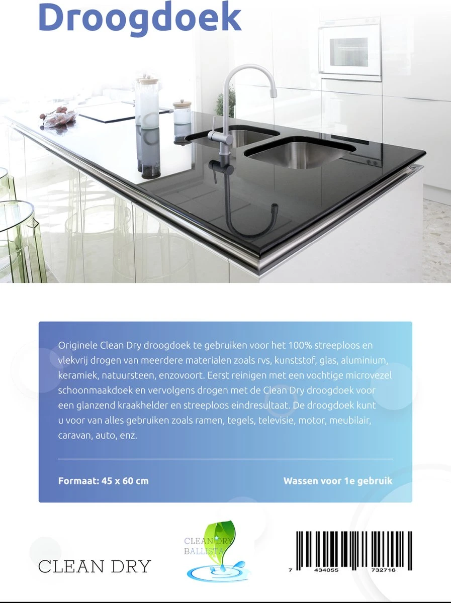 Merkloos Ramenset Raamdoeken Microvezel Glasdoeken Droogdoek Ramen Clean Dry Blauw/blauw 9 Merkloos Ramenset Raamdoeken Microvezel Glasdoeken Droogdoek Ramen Clean Dry Blauw/blauw - Afbeelding 7