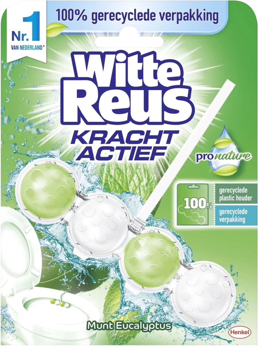 Witte Reus Toiletblok Kracht Actief Pro Nature Munt Eucalyptus 3 Witte Reus Toiletblok Kracht Actief Pro Nature Munt Eucalyptus