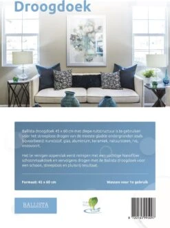 Ballista Ramenset Raamdoeken Droogdoek 45 X 60 Cm + Nanofiber 40 X 40 Cm Beide In Het Blauw Klasse 1 -Sparkle home Winkel 898x1200 7