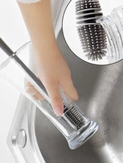 Merkloos Afwasborstel Voor Lange Glazen - Siliconenborstel Lange Glazen - Baby Flessenborstel - Duurzame Afwasborstel - Siliconen Afwasborstel -Sparkle home Winkel 905x1200