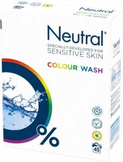 Neutral Waspoeder Kleur - Dermatologisch Getest, Parfumvrij En Hypoallergeen - 4 X 45 Wasbeurten -Sparkle home Winkel 912x1200