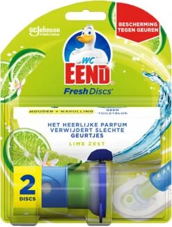 WC Eend Houder Fresh Discs Lime Zest + 3 X 6 Discs Navulling -Sparkle home Winkel 913x1200 3