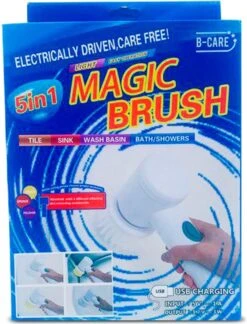 B-care Magic Brush - Elektrische Multifunctionele Schoonmaakborstel - 7 Opzetstukken - Wasborstel - Poetsmachine - Schrobborstel - Handborstel - Werkborstel - Schrobber - Boorborstel - Reinigingsborstel -Sparkle home Winkel 914x1200