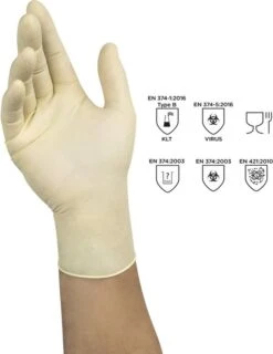 ANSELL MICROFLEX® 63-864 - Latex Wegwerp Handschoenen, Poedervrij, M, Wit, 100 Stuks -Sparkle home Winkel 925x1200 3