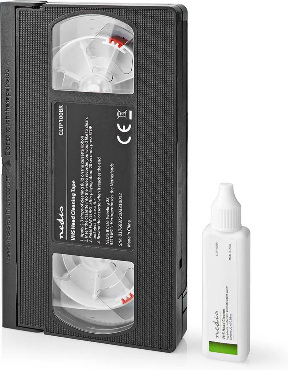 Nedis VHS-Reinigingscassette - 20 Ml - VHS-Koppen - Zwart 9 Nedis VHS-Reinigingscassette - 20 Ml - VHS-Koppen - Zwart - Afbeelding 7
