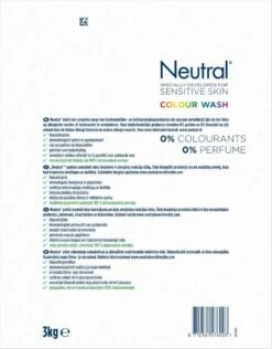 Neutral Waspoeder Kleur - Dermatologisch Getest, Parfumvrij En Hypoallergeen - 4 X 45 Wasbeurten -Sparkle home Winkel 937x1200