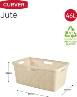 Curver Jute Wasmand - 46L - Gebroken Wit -Sparkle home Winkel 949x1200 1