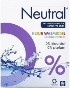 Neutral 0% Kleur Parfumvrij Waspoeder - 18 Wasbeurten - 1,188 Kg - Wasmiddel -Sparkle home Winkel 952x1200