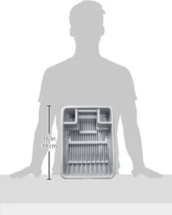 Curver Afdruiprek Met Met Lekbak Plateau - Kliksysteem - Afdruiprek Voor Afwas - Vaatwas Rek - Afdruiprek - 38x29x8,5 Cm - 2 Stuks -Sparkle home Winkel 958x1200 1