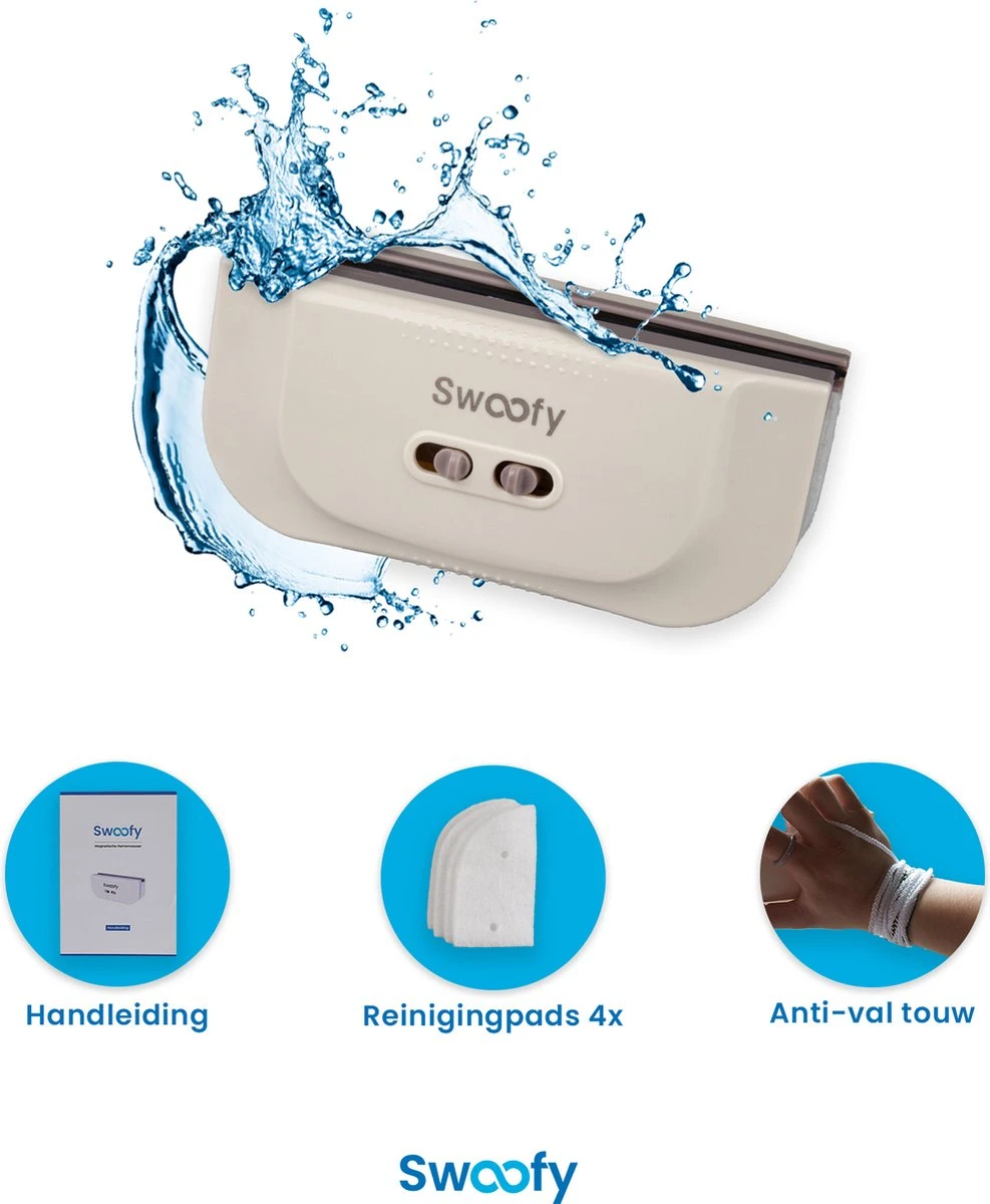 Swoofy® Magnetische Ramenwasser – Dubbelglas - Raamwasser – 3-35mm – Wit 3 Swoofy® Magnetische Ramenwasser – Dubbelglas - Raamwasser – 3-35mm – Wit